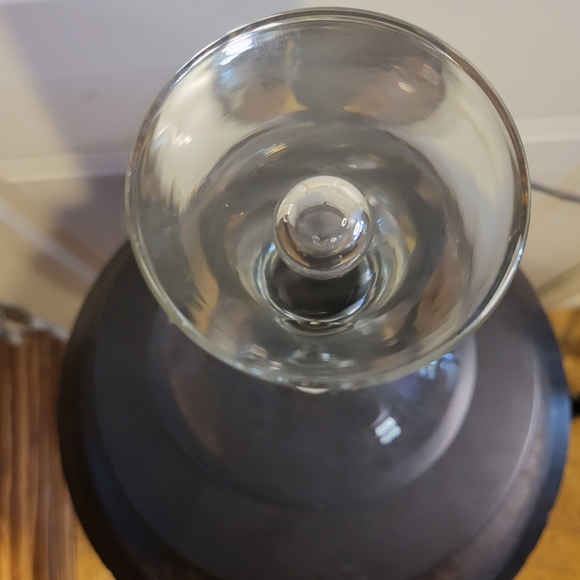 Steuben Style Teardrop Crystal Glass Compote Bowl 9" - Picture 7 of 11